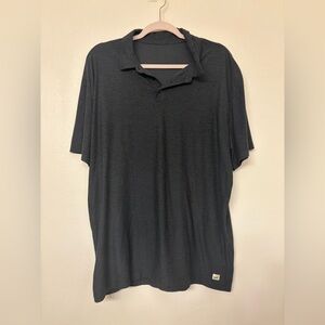 Vuori Strato Tech Polo Shirt Men’s XL Heather Gray Short Sleeve Performance